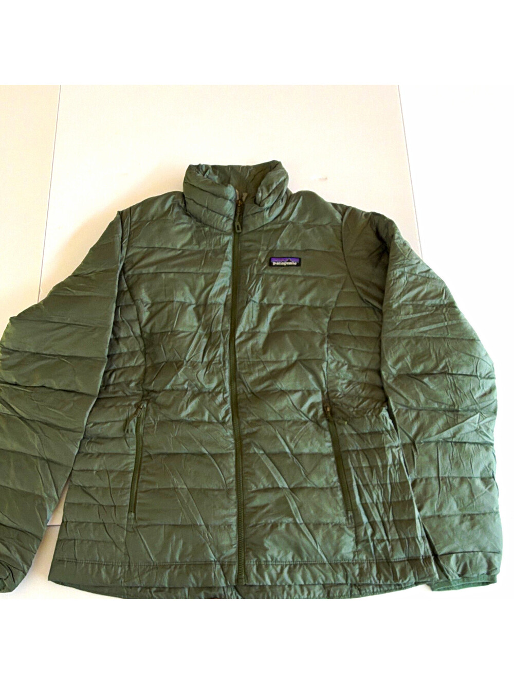 Patagonia Down Sweater Jacket Women’s Green Down Quilted Full Zip S